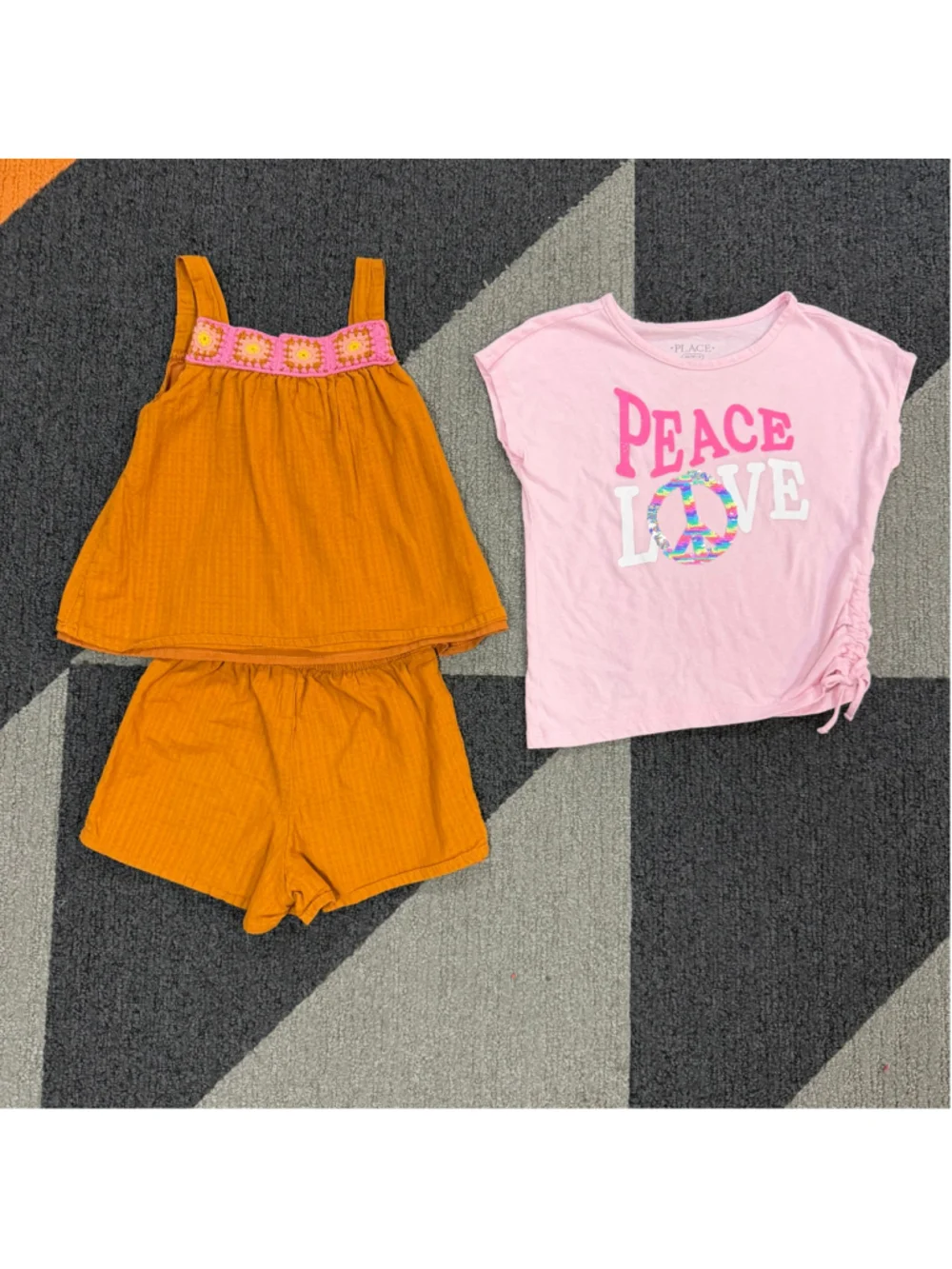 Girls The Children's Place & 2-Piece Set Wonder Nation Size 4T Orange Pink